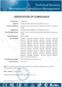 OSHA & NFPA certificate